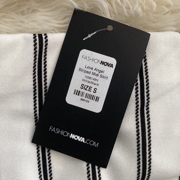 Striped High Low Skirt - Size Small - Picture 5 of 5